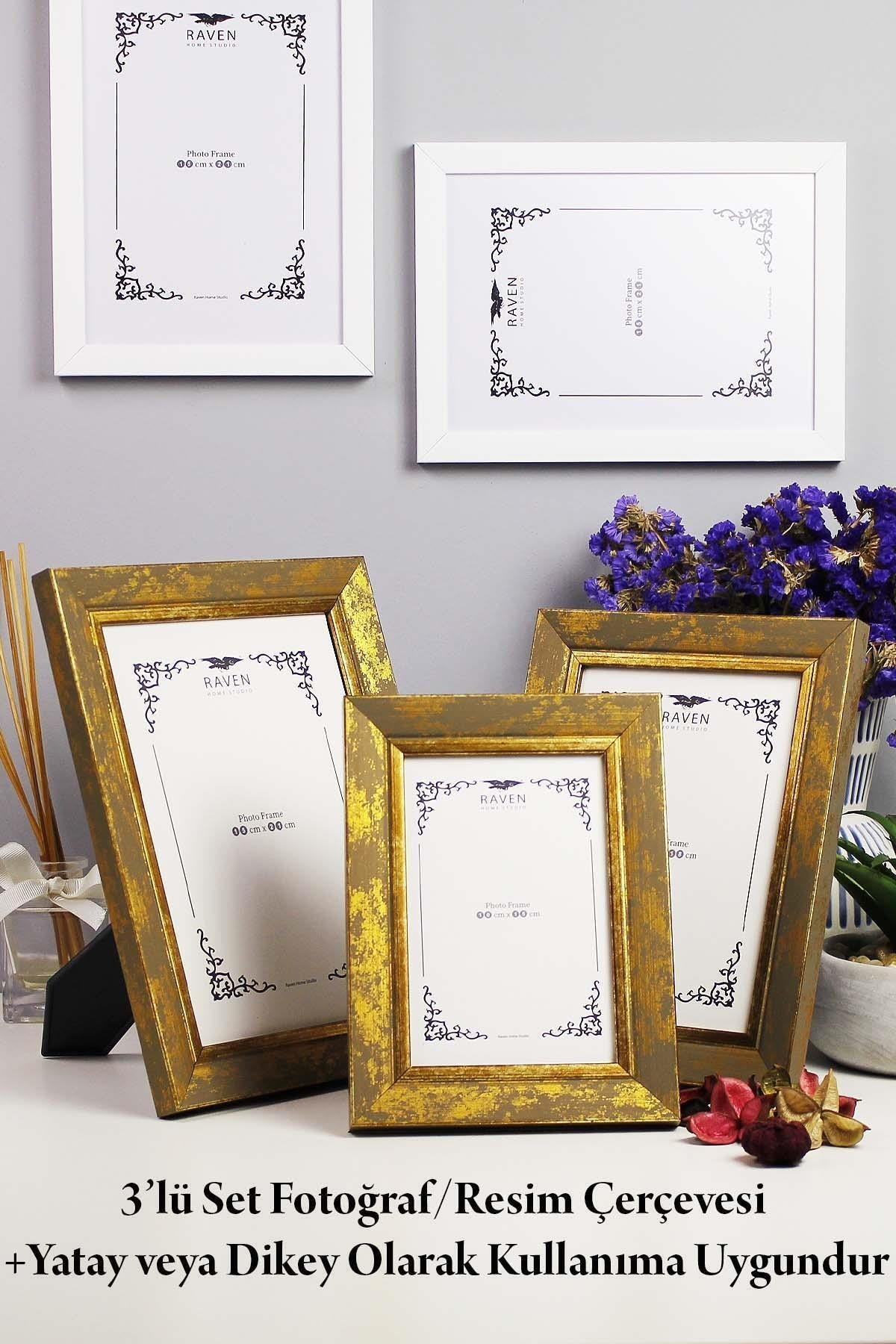- Niteroi 3'lü Set 10cmx15cm 13cmx18cm 15cmx21cm Resim, Belge, Fotoğraf Çerçevesi