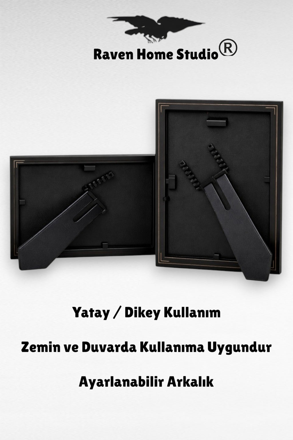 13cm X 18cm Antrasit Resim, Fotoğraf, Belge, Poster, Evrak Çerçevesi Ayarlanabilir Ayaklı Çerçeve