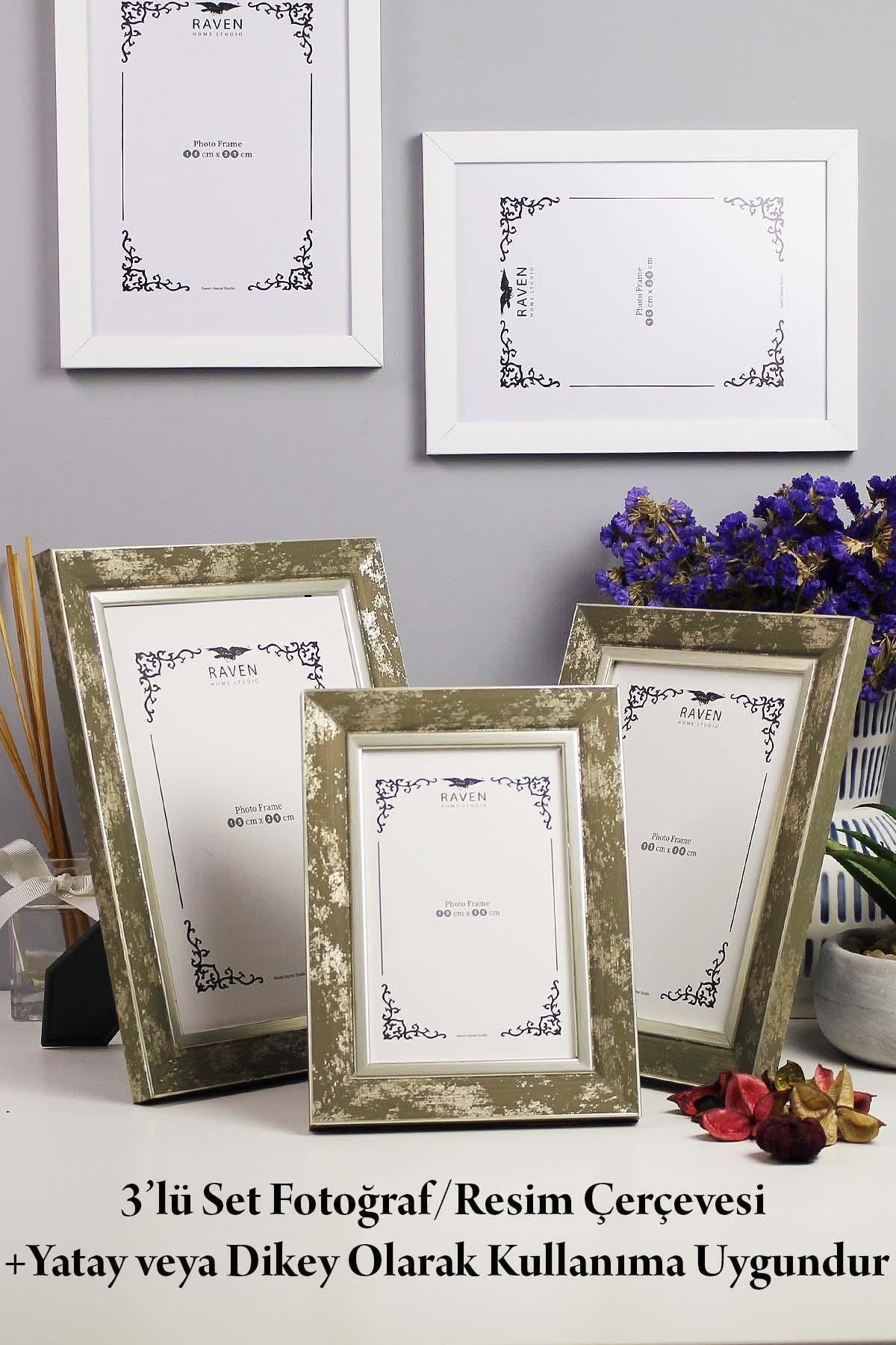 - Niteroi 3'lü Set 10cmx15cm 13cmx18cm 15cmx21cm Resim, Belge, Fotoğraf Çerçevesi