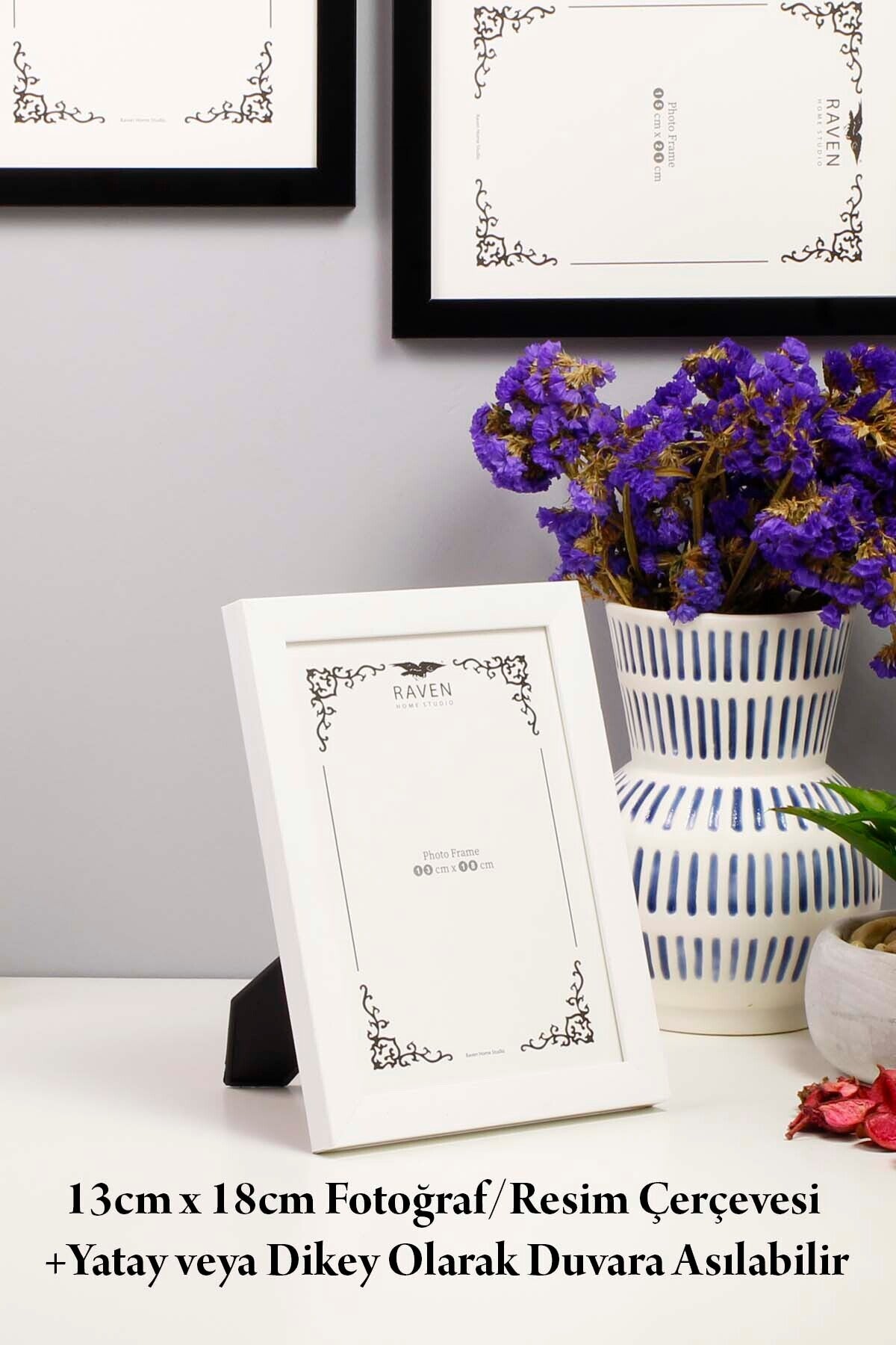 3'lü Set Düz Beyaz 10cmx15cm 13cmx18cm 15cmx21cm Resim, Fotoğraf, Belge, Poster, Evrak Çerçeve
