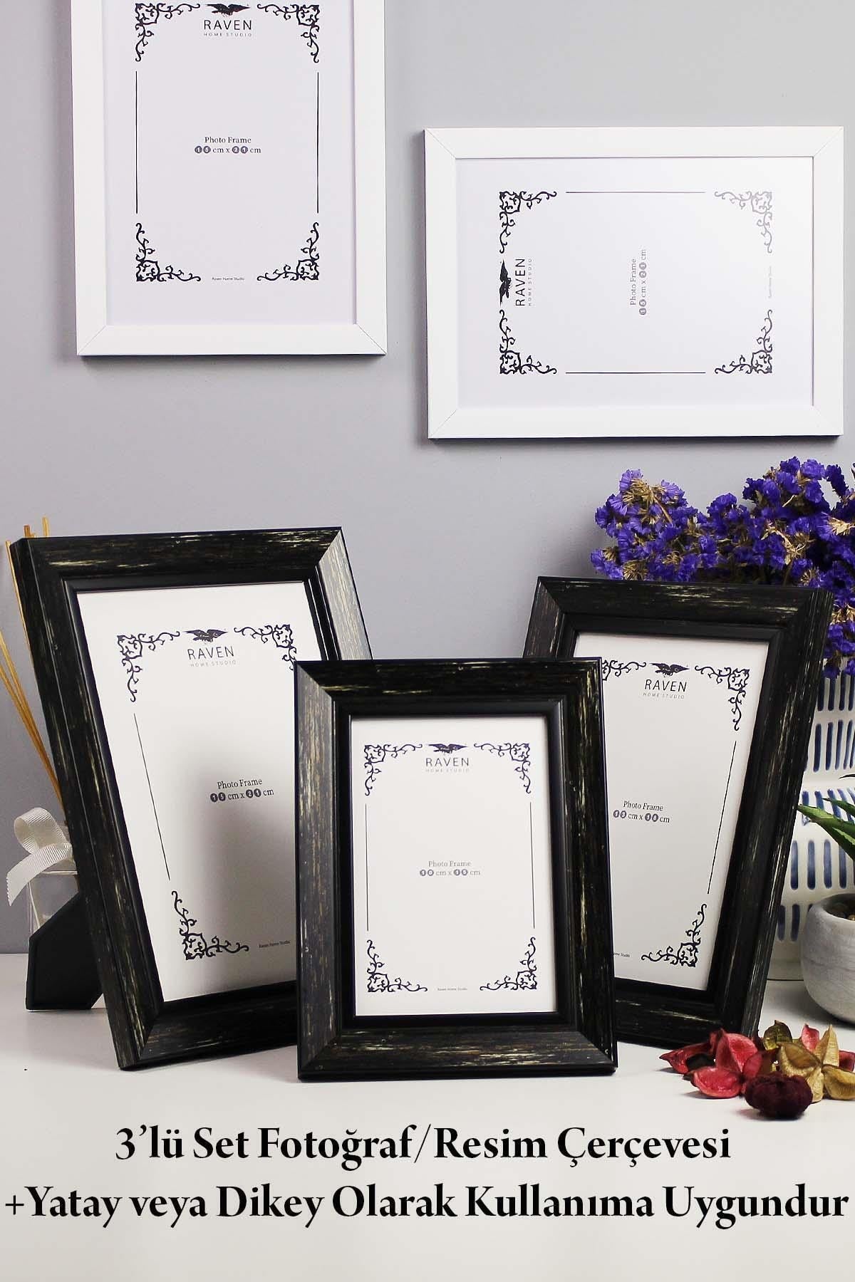 - Niteroi 3'lü Set 10cmx15cm 13cmx18cm 15cmx21cm Resim, Belge, Fotoğraf Çerçevesi