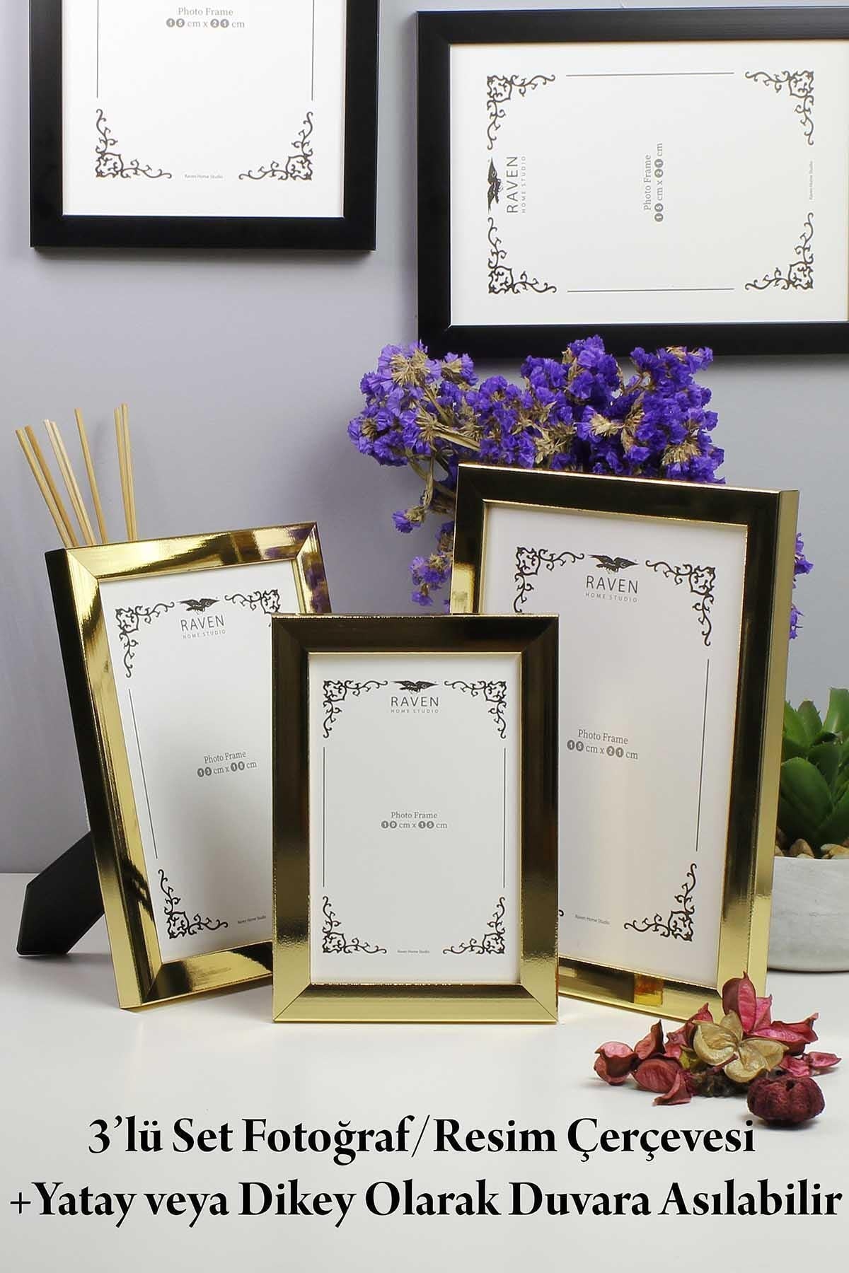 3'lü Set Düz Beyaz 10cmx15cm 13cmx18cm 15cmx21cm Resim, Fotoğraf, Belge, Poster, Evrak Çerçeve